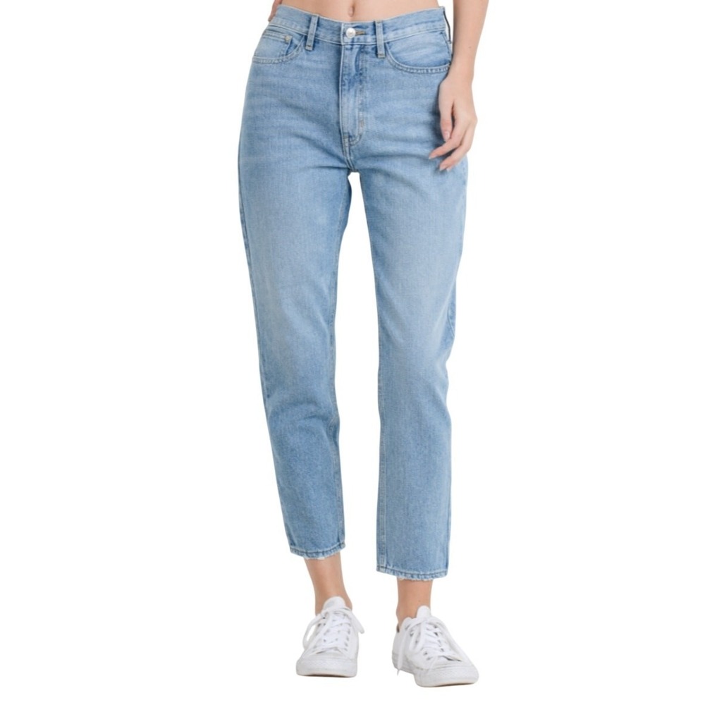 Just Black Mom Jeans Womens 29 Blue Light Wash Denim High Rise Timeless Relaxed